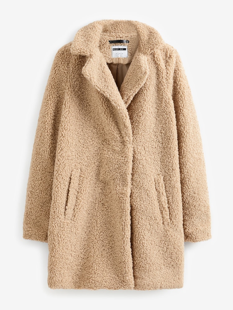 NOISY MAY Natural Teddy Coat - Image 6 of 6
