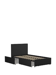 Novogratz Grey Kelly Linen 2 Drawer Storage Bed - Image 4 of 4