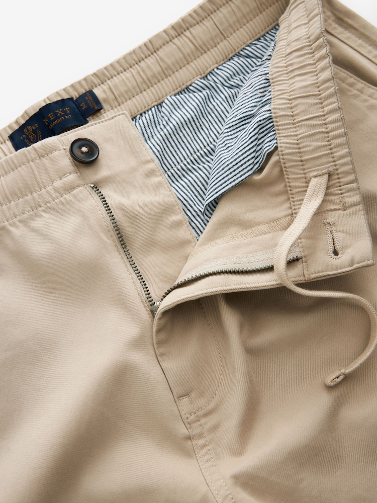 Navy/Stone Elasticated Waist Chino Shorts 2 Pack - Image 10 of 12