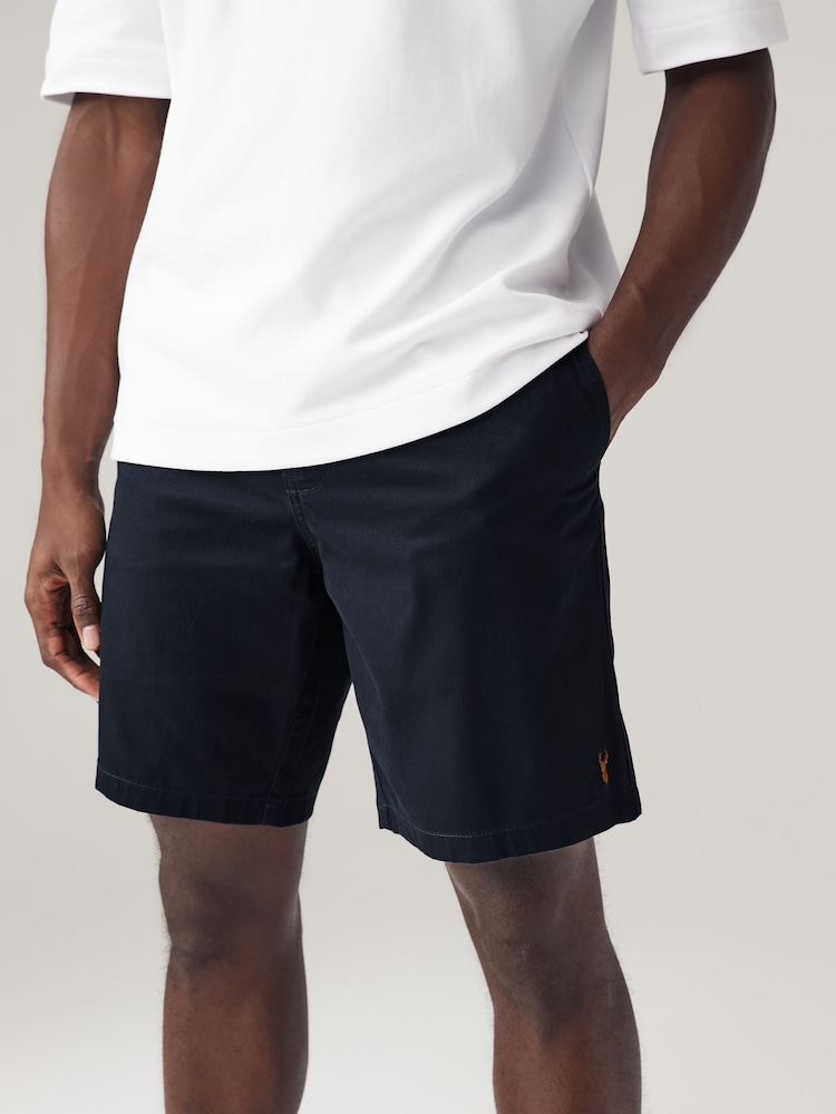Navy/Stone Elasticated Waist Chino Shorts 2 Pack - Image 2 of 12