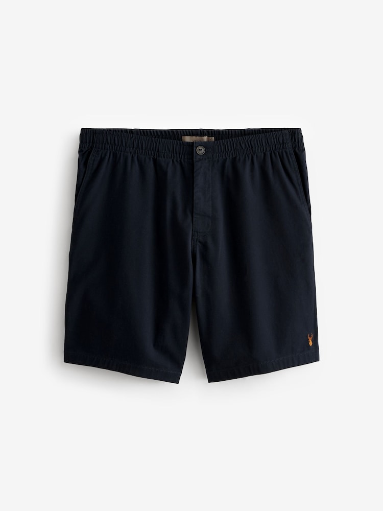 Navy/Stone Elasticated Waist Chino Shorts 2 Pack - Image 8 of 12