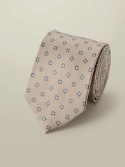 Charles Tyrwhitt Natural Patterned Silk Tie - Image 1 of 2