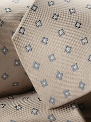 Charles Tyrwhitt Natural Patterned Silk Tie - Image 2 of 2