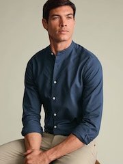Charles Tyrwhitt Blue Stripe Collarless Shirt - Image 2 of 6