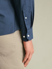 Charles Tyrwhitt Blue Stripe Collarless Shirt - Image 3 of 6