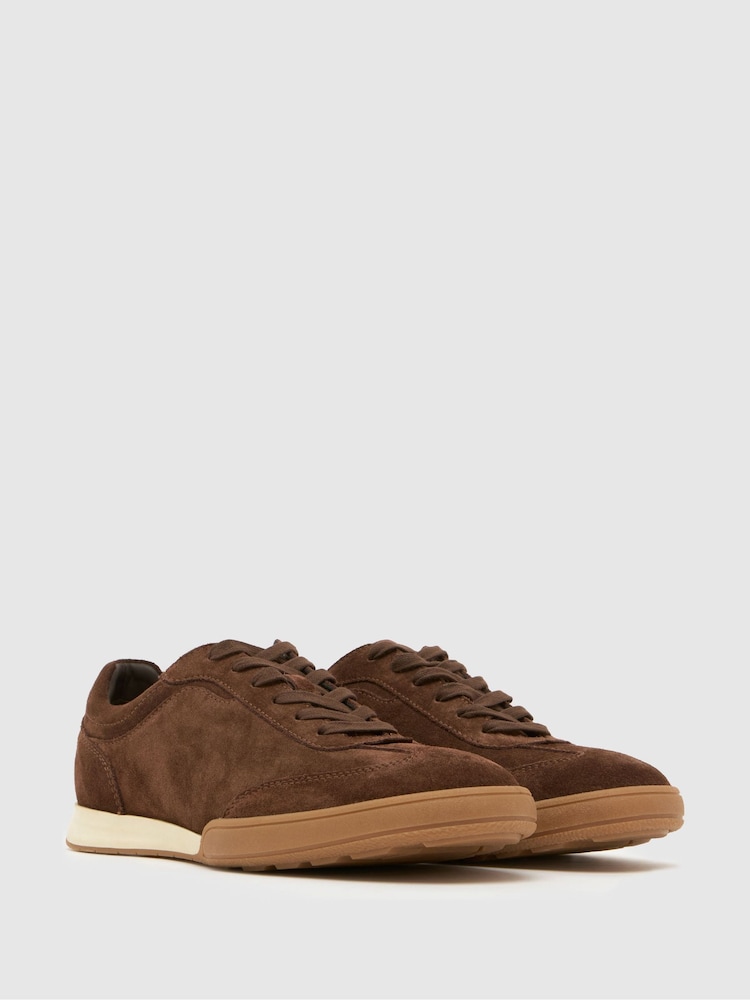 Schuh Brown Waldorf Suede Trainers - Image 2 of 4 Schuh Brown Waldorf Suede Trainers - Image 2 of 4