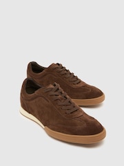 Schuh Brown Waldorf Suede Trainers - Image 3 of 4