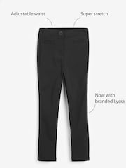 Black Slim Waist School Skinny Stretch Trousers (3-18yrs) - Image 2 of 3