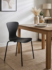 Fusion Living Black Fusion Living Hoxton Plastic Dining Chair - Image 1 of 2