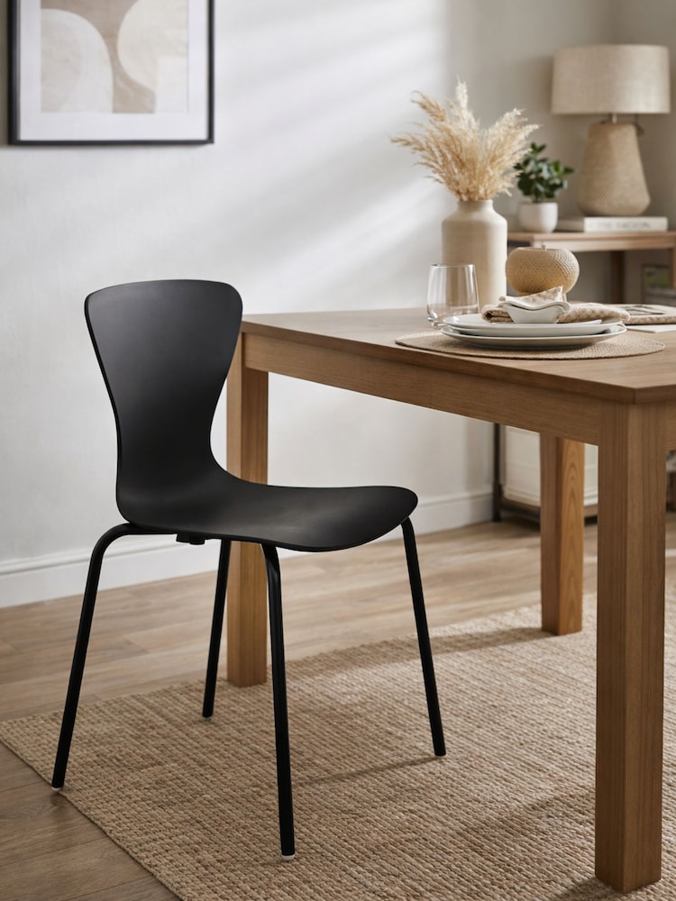 Fusion Living Black Fusion Living Hoxton Plastic Dining Chair - Image 1 of 2