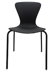 Fusion Living Black Hoxton Plastic Dining Chair - Image 3 of 6
