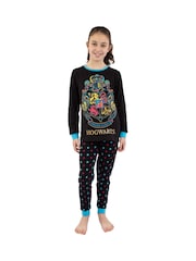 Character Black Harry Potter Dressing 100% Cotton Gown and Pyjamas - Image 6 of 7