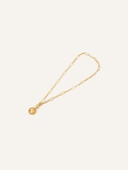 Accessorize 14ct Gold Plated T-Bar Locket Trombone Chain - Image 1 of 2