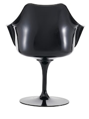 Fusion Living Set of 2 Charcoal Grey Tulip Armchairs with Bouclé Cushions - Image 4 of 5