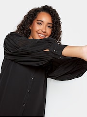 M&Co Black Pleat Sleeve Shirt - Image 4 of 4