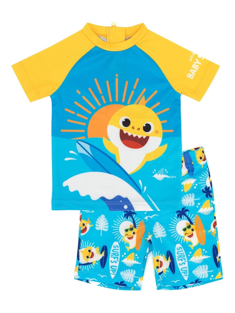 Vanilla Underground Blue Baby Shark 2 Piece Swim Set - Image 1 of 5 Vanilla Underground Blue Baby Shark 2 Piece Swim Set - Image 1 of 5