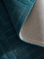 Teal Blue Fitz Stripe Rug - Image 4 of 5
