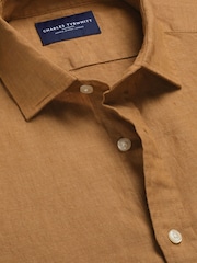 Charles Tyrwhitt Yellow Pure Linen Shirt - Image 4 of 5