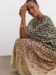 Joanna Hope Animal Metallic Cape Sleeve Dress - Image 4 of 4