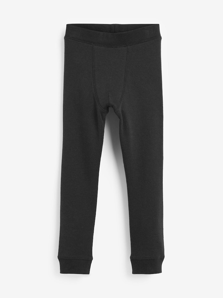 Black/ Grey Thermal Leggings 2 Pack (2-16yrs) - Image 3 of 4