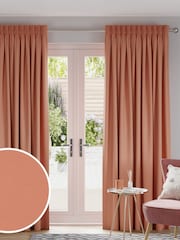 Orange Cotton Made to Measure 100% Cotton Curtains - Image 1 of 9