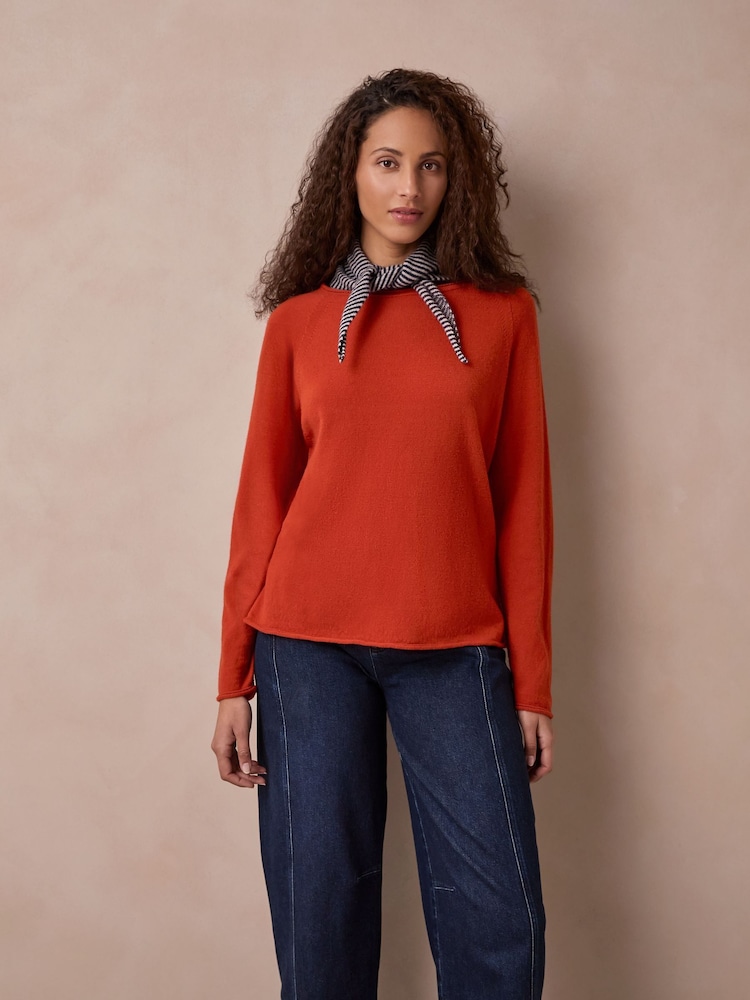 Celtic & Co. Orange Supersoft Essential Jumper - Image 1 of 9 Celtic & Co. Orange Supersoft Essential Jumper - Image 1 of 9