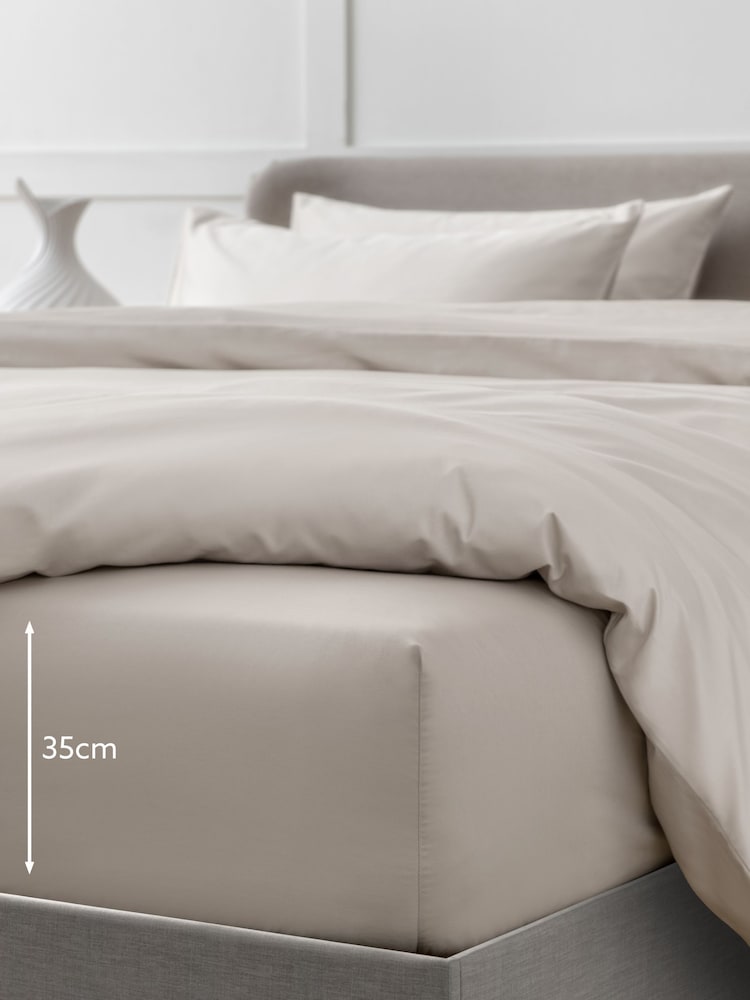 Kollektion Luxe Satin-Bettlaken aus 100 % ägyptischer Baumwolle mit Fadenzahl 400 - Bild 1 von 2 Kollektion Luxe Satin-Bettlaken aus 100 % ägyptischer Baumwolle mit Fadenzahl 400 - Bild 1 von 2