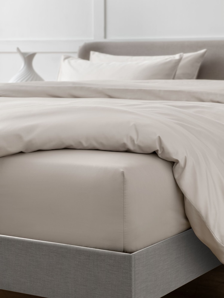 Stone Natural Collection Luxe 400 Thread Count 100% Egyptian Deep Fitted Cotton Sateen Sheet - Image 2 of 2