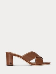 Lauren Ralph Lauren Freddi Tumbled Leather Sandals - Image 2 of 5