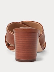 Lauren Ralph Lauren Freddi Tumbled Leather Sandals - Image 3 of 5