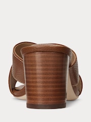 Lauren Ralph Lauren Freddi Tumbled Leather Sandals - Image 4 of 5