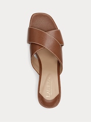 Lauren Ralph Lauren Freddi Tumbled Leather Sandals - Image 5 of 5