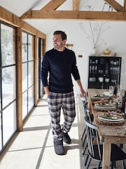 FatFace Black Funtley Cable Crew Jumper - Image 5 of 6