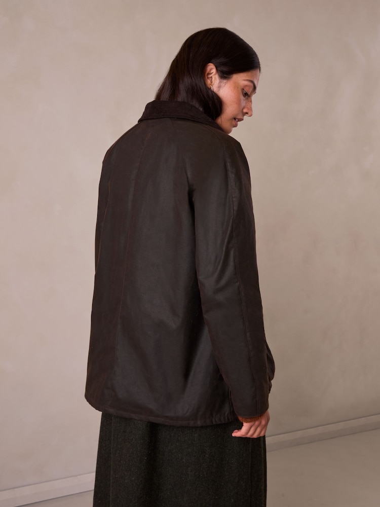 Celtic & Co. Brown Raglan Sleeve Waxed Jacket - Image 2 of 8 Celtic & Co. Brown Raglan Sleeve Waxed Jacket - Image 2 of 8