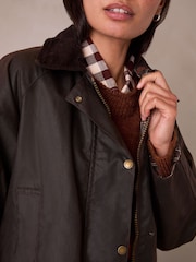 Celtic & Co. Brown Raglan Sleeve Waxed Jacket - Image 3 of 8