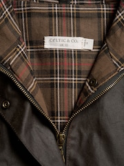 Celtic & Co. Brown Raglan Sleeve Waxed Jacket - Image 5 of 8