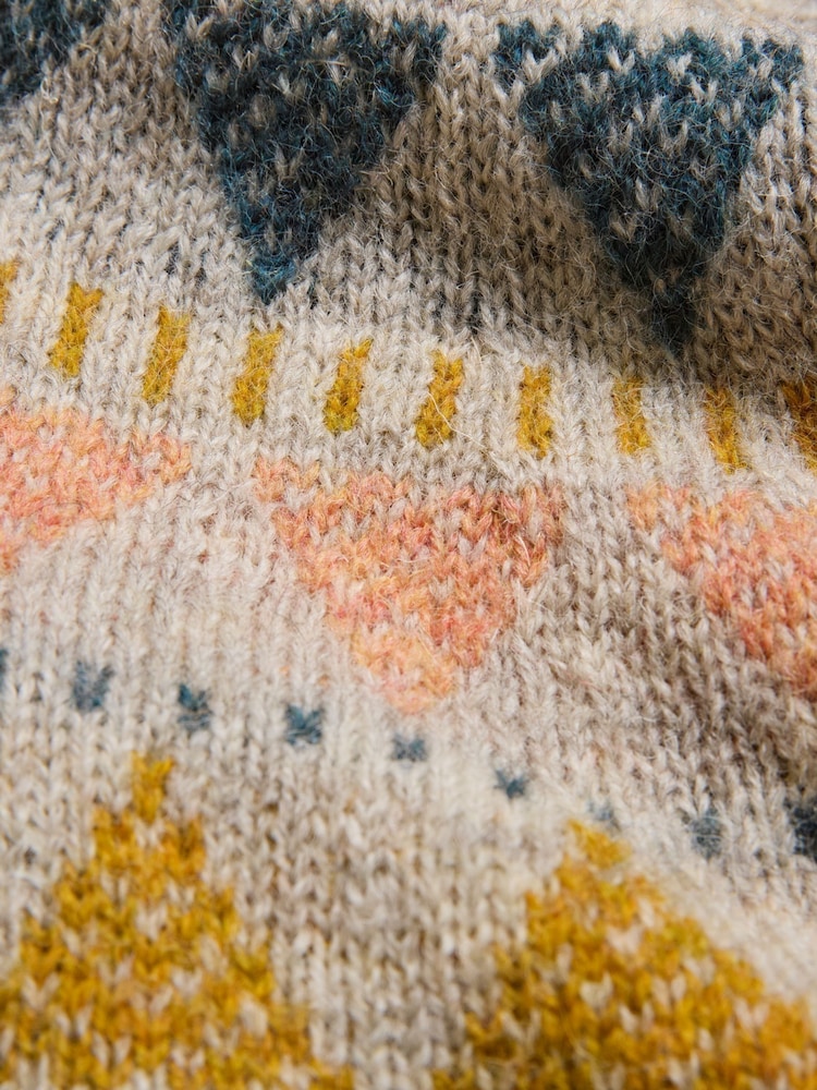 Celtic & Co. Natural British Wool Geo Fair Isle Yoke Jumper - Image 8 of 8 Celtic & Co. Natural British Wool Geo Fair Isle Yoke Jumper - Image 8 of 8