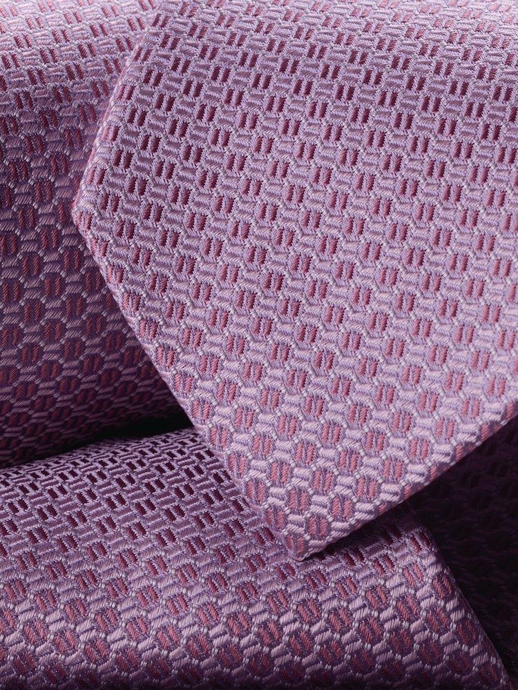 Charles Tyrwhitt Purple Patterned Silk Tie - Image 2 of 2