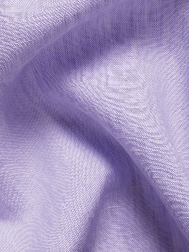 Charles Tyrwhitt Purple Pure Linen Shirt - Image 5 of 5