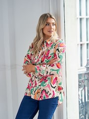 M&Co Pink Long Sleeve Printed Shirt - Image 1 of 5