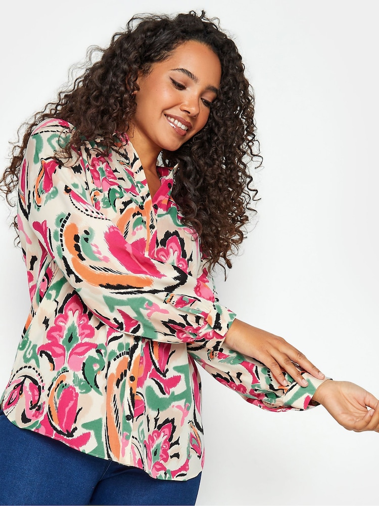 M&Co Pink Long Sleeve Printed Shirt - Image 5 of 5