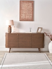 Pacific Dark Ash Retro Wood 3 Door Sideboard - Image 1 of 7