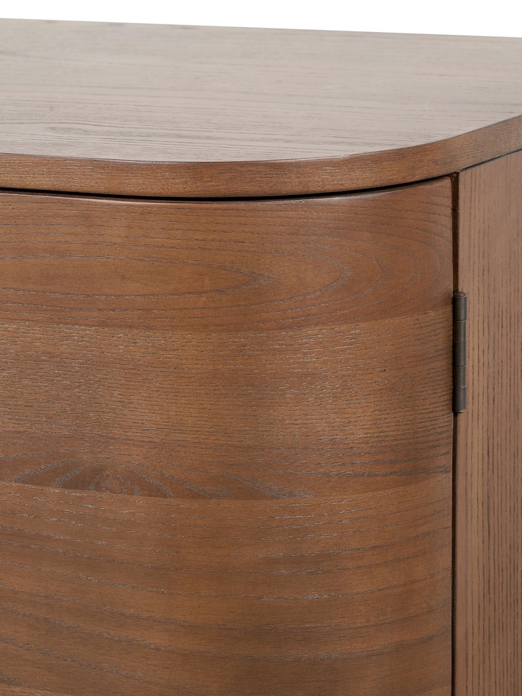 Pacific Dark Ash Retro Wood 3 Door Sideboard - Image 7 of 7