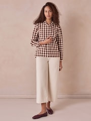 Celtic & Co. Brown Gingham Button Through Shirt - Image 1 of 7