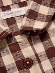Celtic & Co. Brown Gingham Button Through Shirt - Image 6 of 7