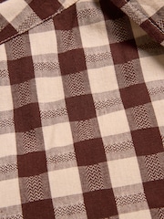 Celtic & Co. Brown Gingham Button Through Shirt - Image 7 of 7