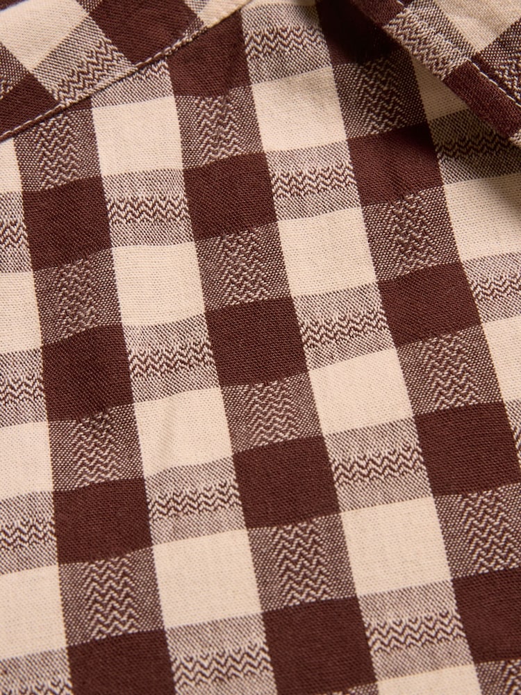 Celtic & Co. Brown Gingham Button Through Shirt - Image 7 of 7 Celtic & Co. Brown Gingham Button Through Shirt - Image 7 of 7