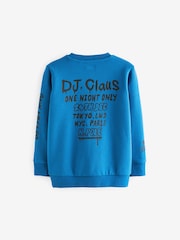 Blue Santa Christmas Sweatshirt (3-16yrs) - Image 6 of 7