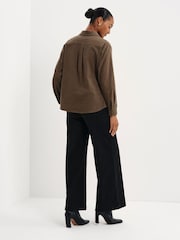 أخضر - Finery Raquel Corduroy Long Sleeve Shirt - صورة 5 من 5