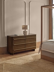 Dark Natural Aviano N. Premium Oak Veneer 6 Drawer Chest - Image 1 of 9